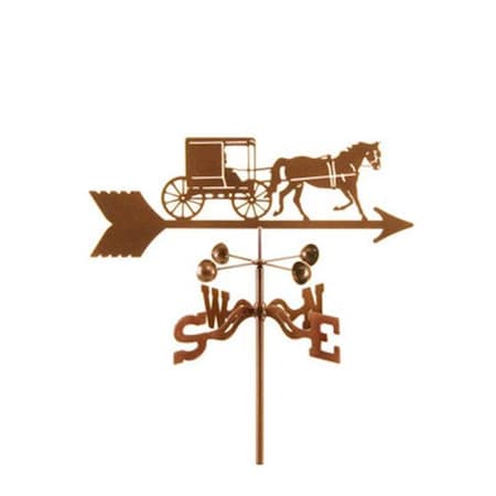 Ez Vane EZ Vane EZ1508-GR Amish Horse & Buggy Weathervane with Garden Mount EZ1508-GR
